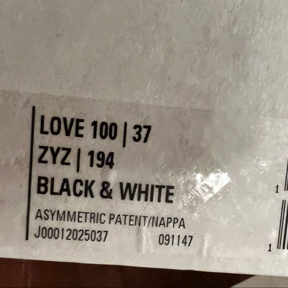 Jimmy Choo Black and White Love 100 Asymmetrical Two-tone Leather Pumps - Picture 9 of 12